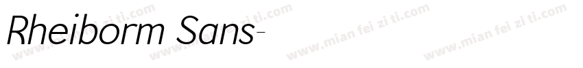 Rheiborm Sans字体转换